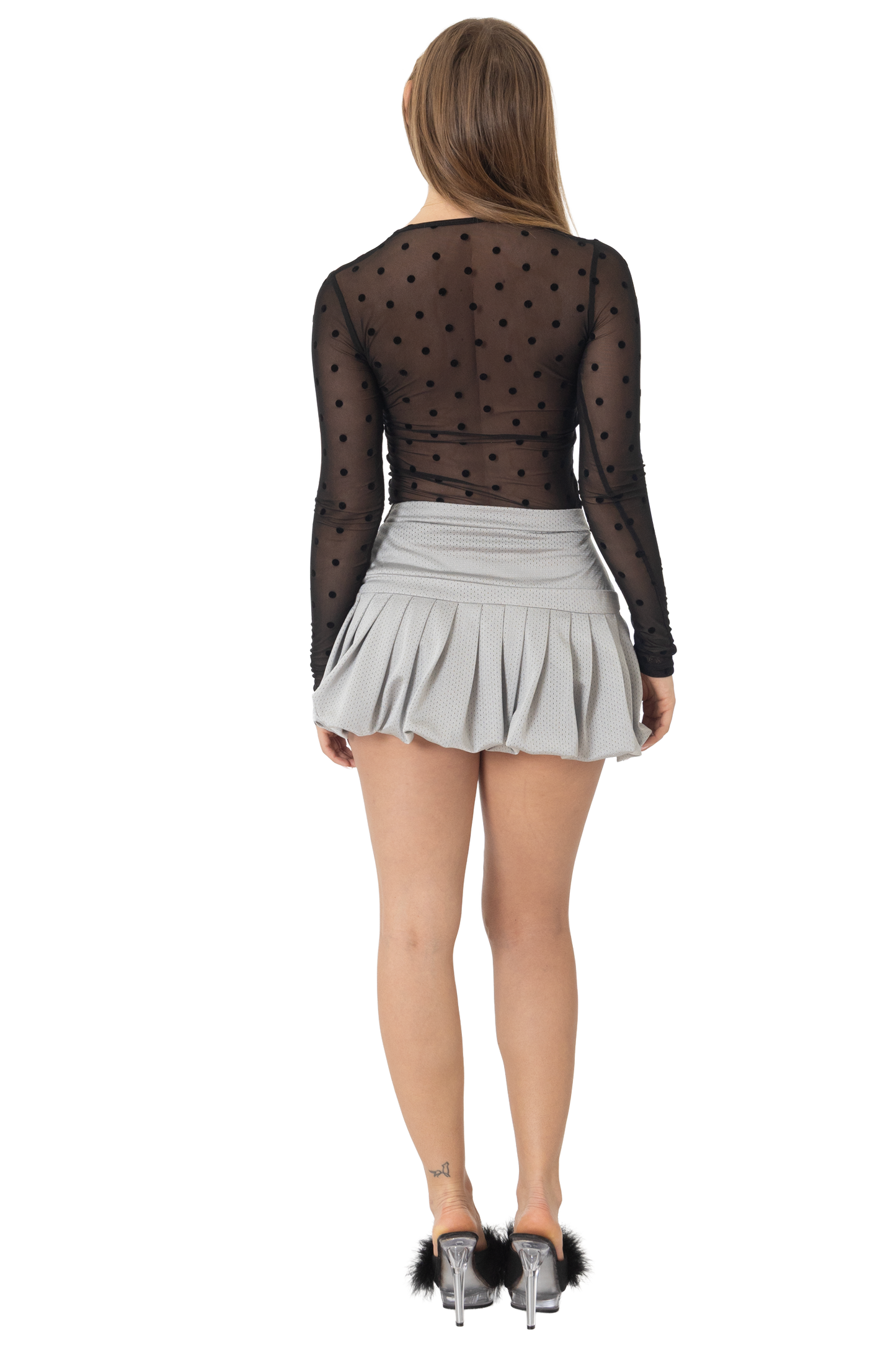 The Courtside Skirt Silver