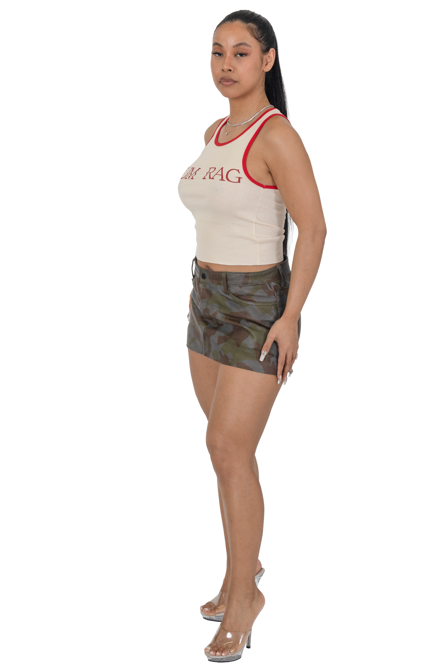 Vixen Leather Skirt Camo