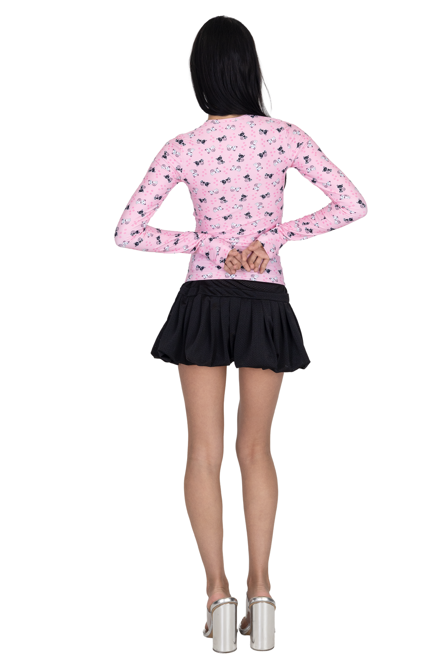 Scene Long Sleeve Pink City Kitty