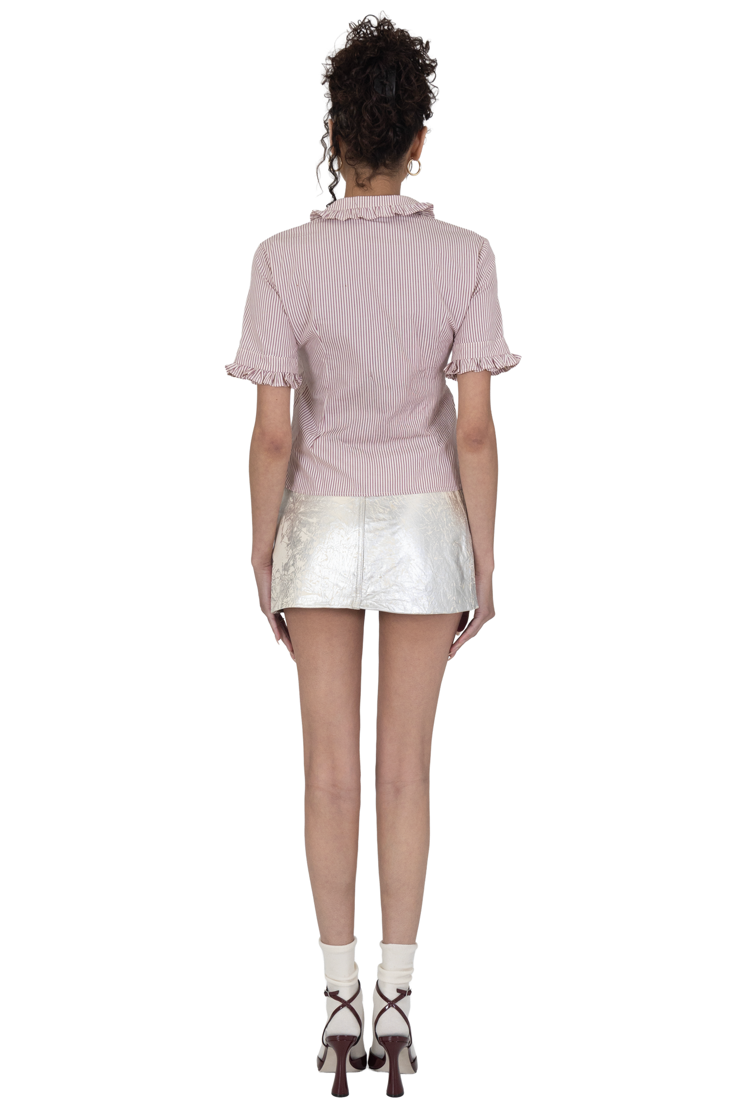 Verse Button Up Candy Cane Lane