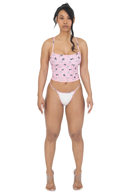 2 Go Thongs in Aqua City Kitty/ Pink City Kitty