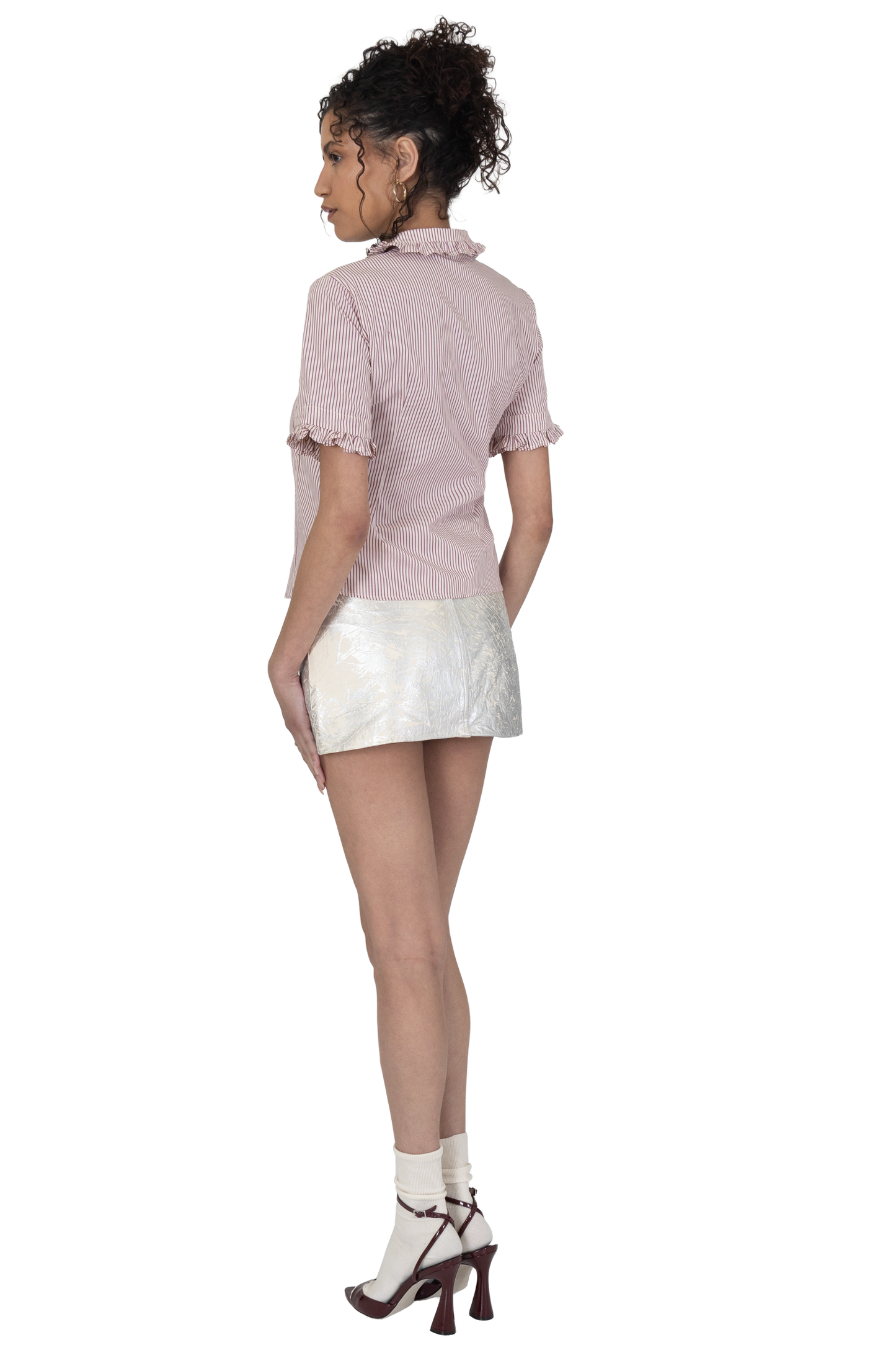 Verse Button Up Candy Cane Lane