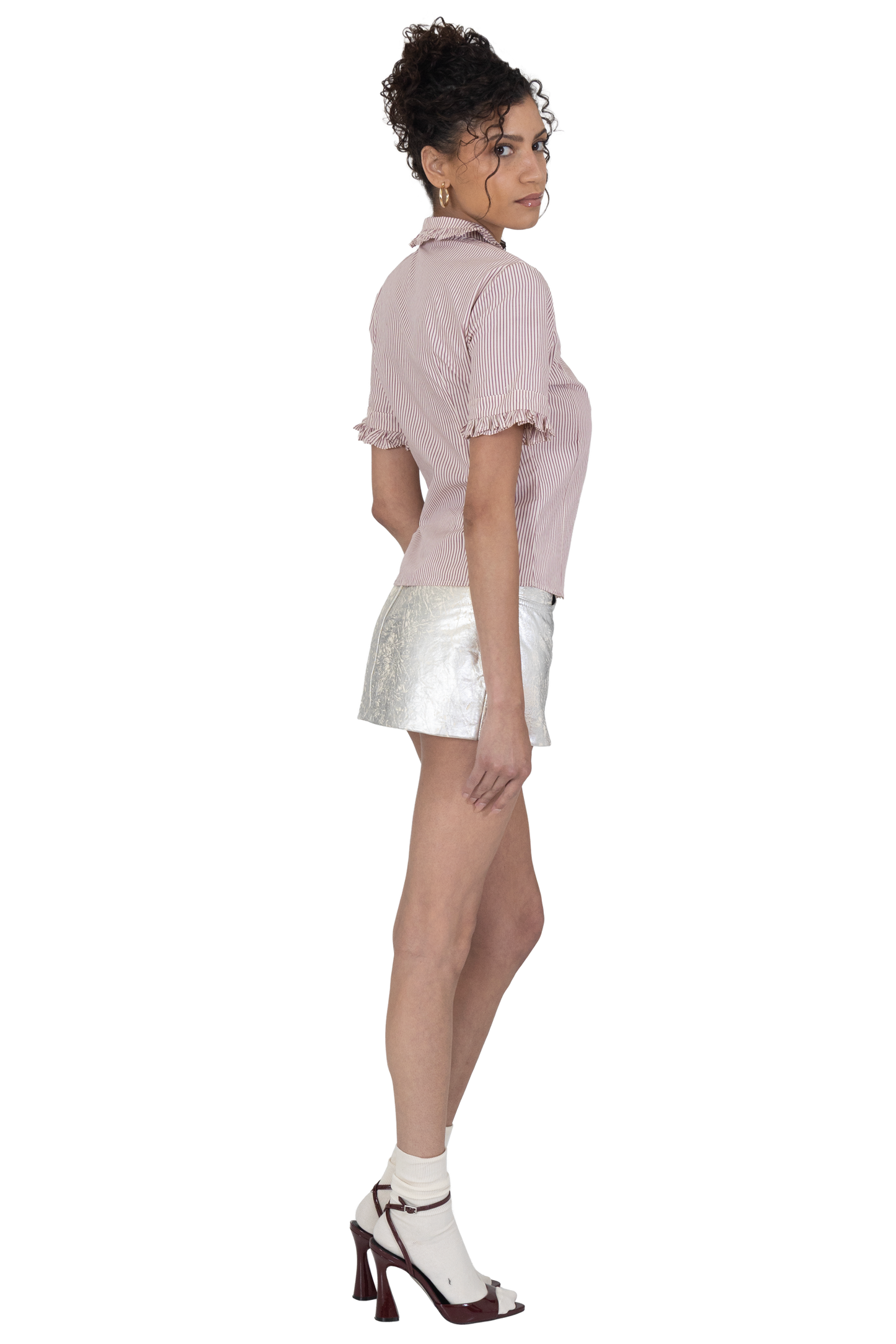 Verse Button Up Candy Cane Lane