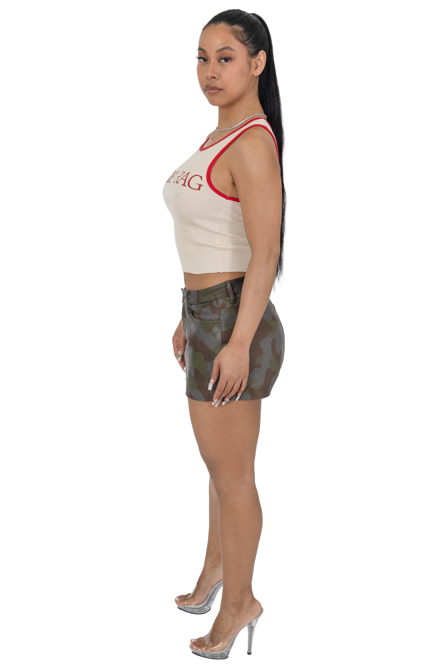Vixen Leather Skirt Camo